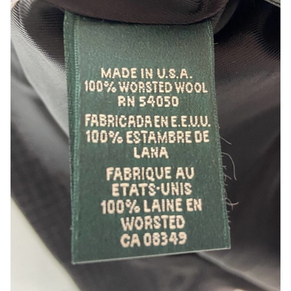 Vintage Lauren Ralph Lauren 100% Wool Black Check Blazer - Picture 5 of 5